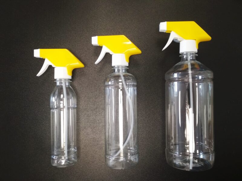 BUTELKA PET 250 ML Z ROZPYLACZEM - 10 SZT