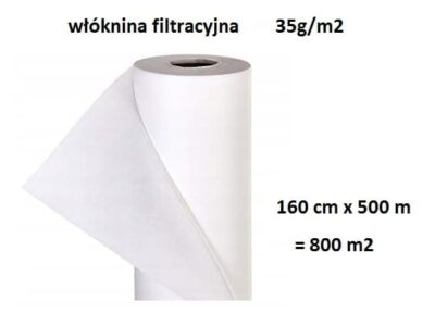 WŁÓKNINA FILTRACYJNA PPS 35G/M2 - 800 M2