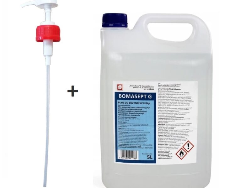 BOMASEPT PŁYN ANTYBAKTERYJNY DO DEZYNFEKCJI 5 L + POMPKA