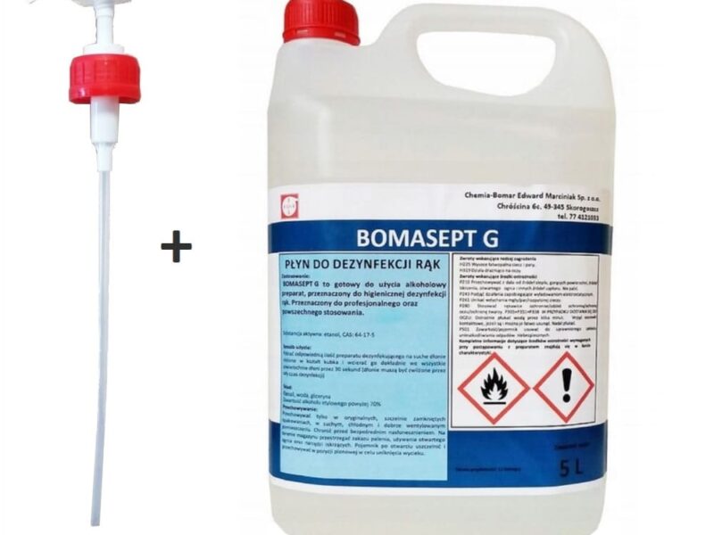 BOMASEPT PŁYN ANTYBAKTERYJNY DO DEZYNFEKCJI 5 L + POMPKA