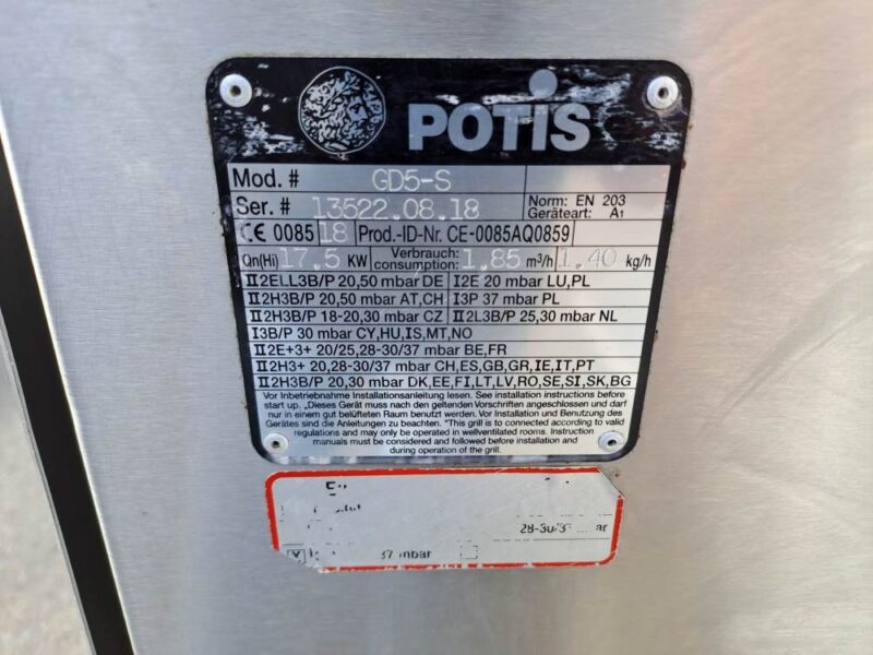 OPIEKACZ GYROS KEBAB GAZOWY POTIS GD5-S