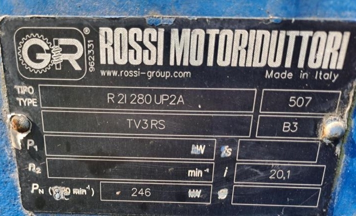 WYTŁACZARKA DO TWORZYW BOCO Z PRZEKŁADNIĄ ROSSI