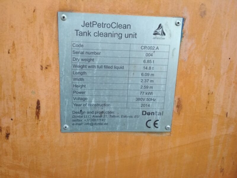 KONTENEROWA MYJNIA DO CYSTERN JETPETROCLEAN 2014 R