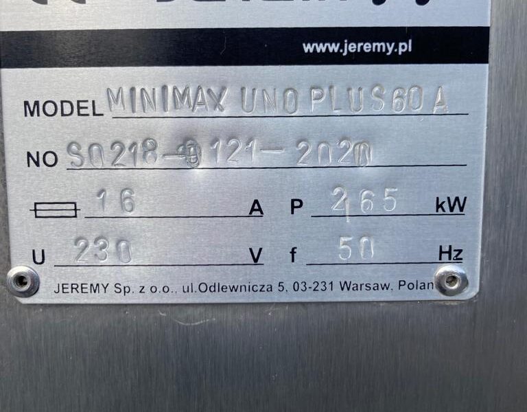 MASZYNA DO PRODUKCJI CIASTEK JEREMY MINIMAX UNO PLUS 60A