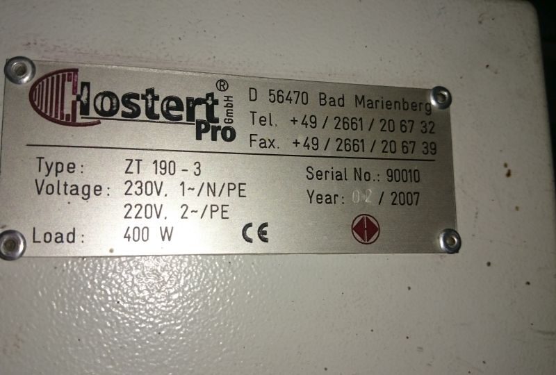 STÓŁ TRANSPORTOWY HOSTERT ZT 190-3