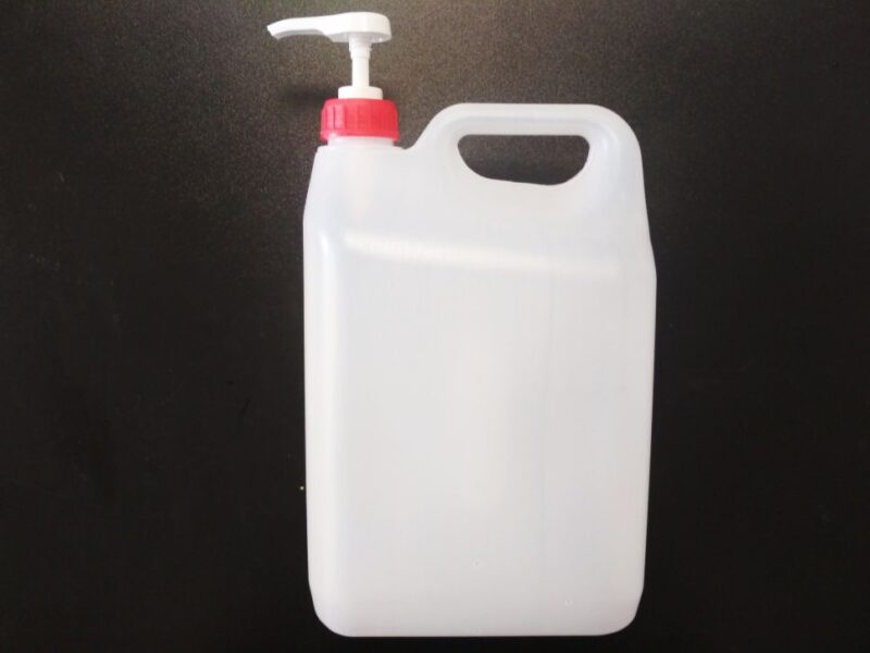 KANISTER BUTELKA 5 L Z POMPKĄ DOZOWNIKIEM DO PŁYNÓW