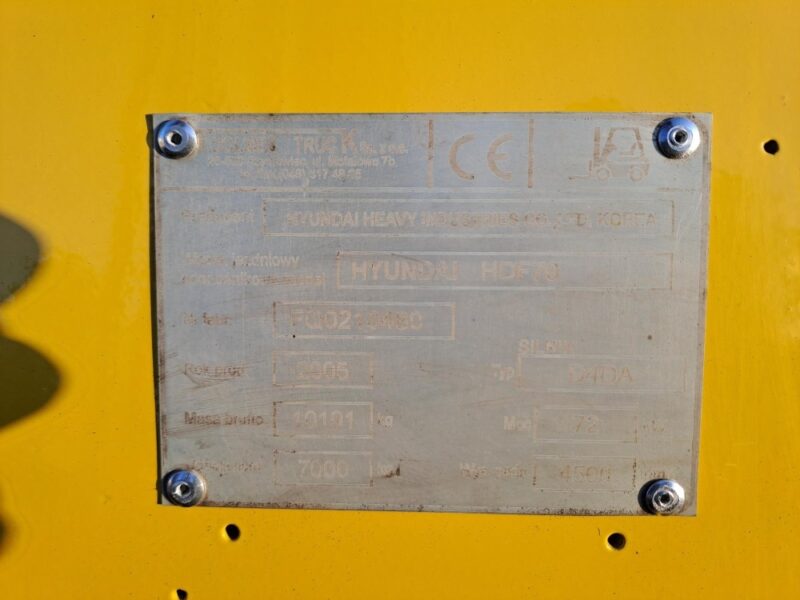 Wózek widłowy HYUNDAI HDF70 7000 kg UDT