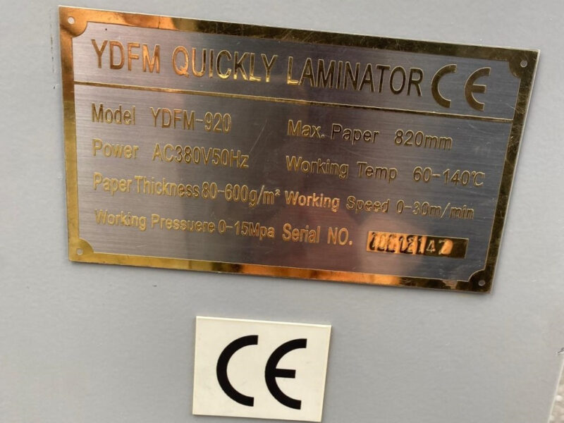 Foliarka laminator na gorąco YDFM-920
