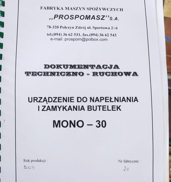 Linia do nalewania oleju/octu/soków 3000 bph