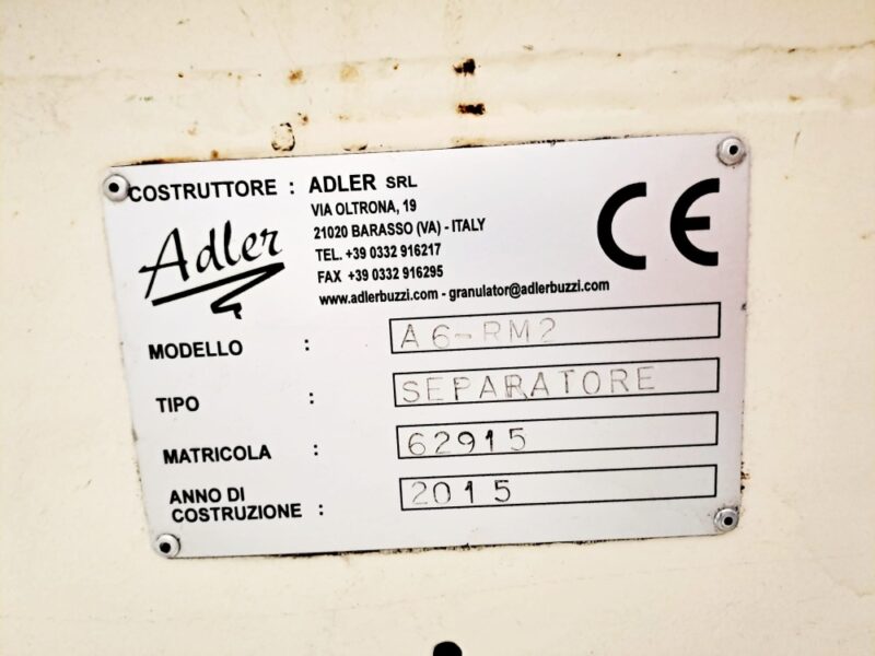 Młyn granulator separator ADLER A6-RM2 – system recyklingu 22 kW