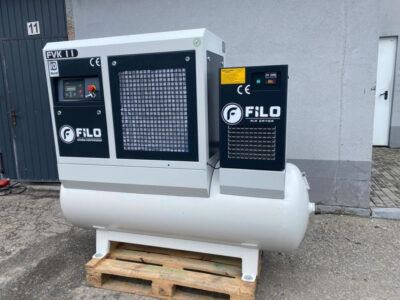Kompresor śrubowy FILO FVK 11C – 11 kW, 10 bar z osuszaczem