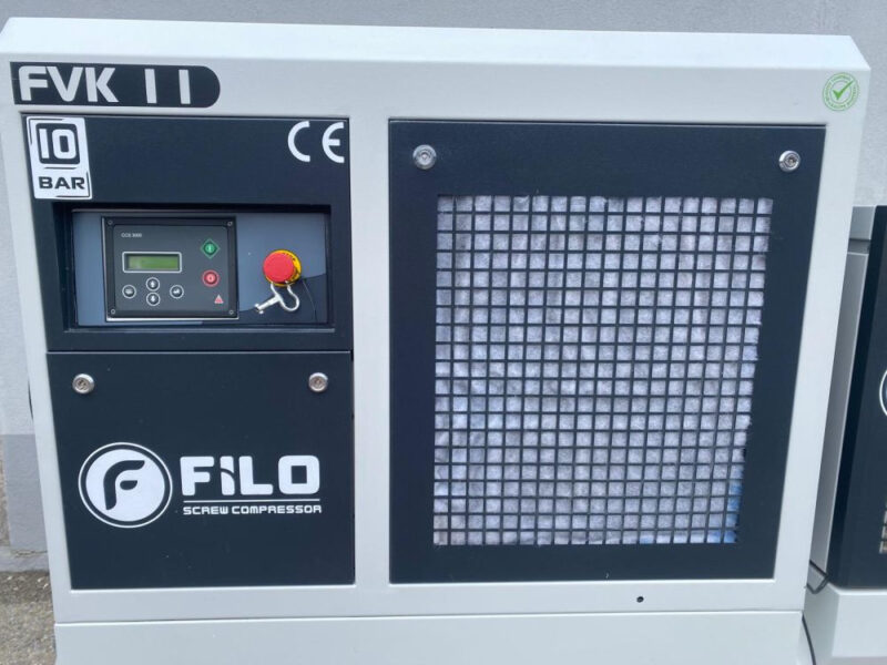 Kompresor śrubowy FILO FVK 11C – 11 kW, 10 bar z osuszaczem