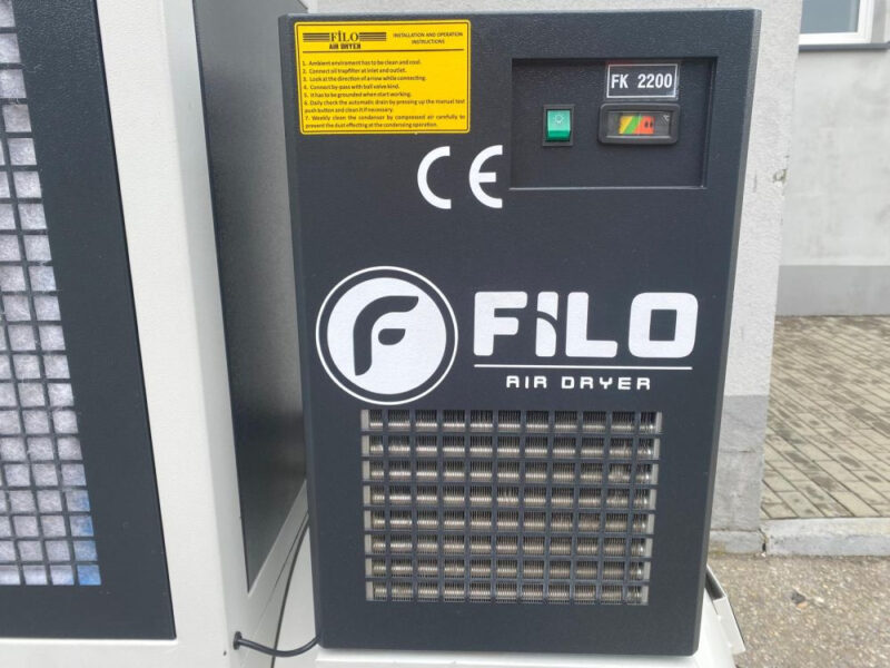 Kompresor śrubowy FILO FVK 11C – 11 kW, 10 bar z osuszaczem